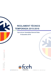 reglament tècnics temporada 2015-2016