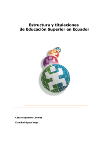 Estructura y titulaciones de Educación Superior en Ecuador