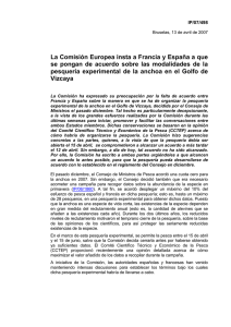 La Comisión Europea insta a Francia y España a que se