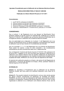 Resolución Directoral Nº 090-2011-EM/DGE