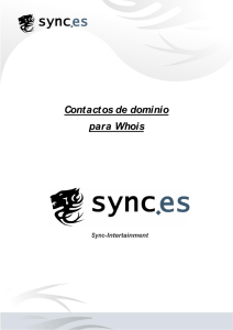 Contactos de dominio para Whois - Soporte de Clientes :: Sync.es