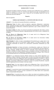 BANCO CENTRAL DE VENEZUELA RESOLUCIÓN Nº 13-10
