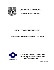 Catálogo de Puestos - Dirección General de Personal