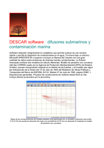 DESCAR software · difusores submarinos y contaminación marina
