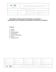 PNO de calibracion y mantenimiento de instrumentos de medicion