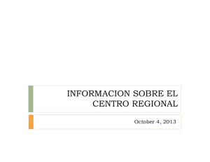 informacion sobre el centro regional