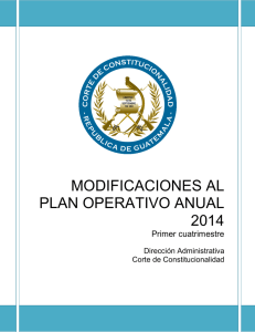 modificaciones al plan operativo anual 2014