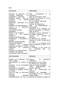 FODA FORTALEZAS DEBILIDADES Desarrollo de estructuras en el