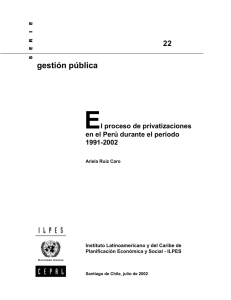 El proceso de privatizaciones en el Perú durante el período 1991