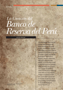 La creación del Banco de Reserva del Perú