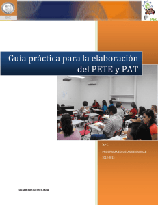 Guía práctica para la elaboración del PETE y PAT