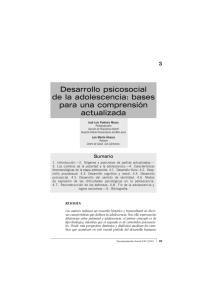 Desarrollo psicosocial de la adolescencia: bases para una