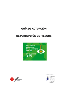 GUÍA DE ACTUACIÓN DE PERCEPCIÓN DE RIESGOS