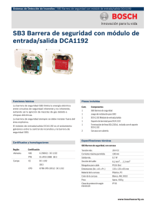 SB3 Barrera de seguridad con módulo de entrada/salida DCA1192