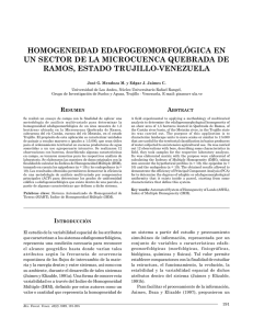 homogeneidad edafogeomorfológica en un sector de