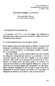 estudio sobre la causa - Revista de Derecho de la Pontificia