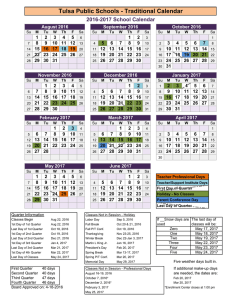 School Calendar Template