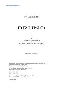 Bruno o sobre el principio divino y natural de las cosas