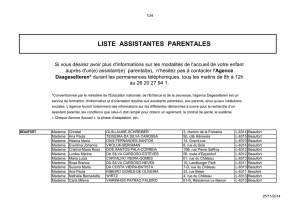 liste assistantes parentales - Ministère de l`Education nationale, de l