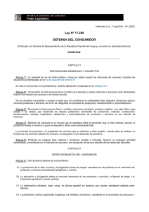 Ley Nº 17.250 DEFENSA DEL CONSUMIDOR