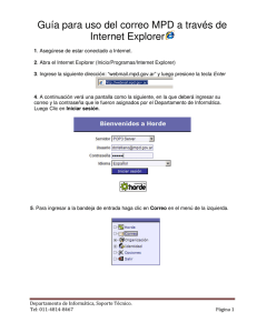 Guía para uso del correo MPD a través de Internet Explorer