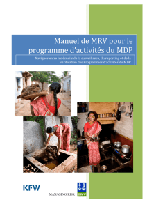Manuel de MRV pour le programme d`activités du MDP