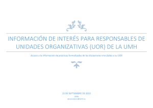 Información de interés para responsables de unidades organizativas