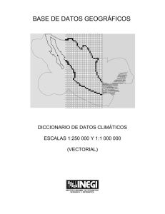 Diccionario de Datos Climáticos esc. 1:250 000 Y 1:1 000 000