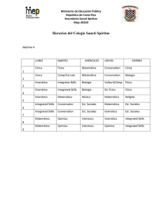 Horarios del Colegio Sancti Spíritus