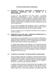 POLÍTICAS DE INVESTIGACIÓN UNIVERSITARIA P.1