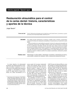 Restauración atraumática para el control de la caries dental