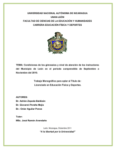universidad nacional autónoma de nicaragua unan