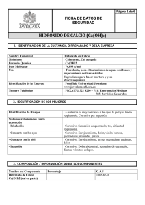 HIDRÓXIDO DE CALCIO (Ca(OH)2)