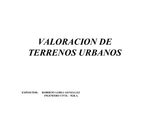 VALORACION DE TERRENOS URBANOS