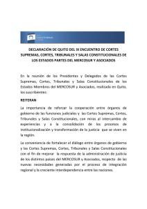 Declaración de Quito - IX Encuentro Cortes Supremas