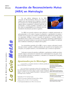 Acuerdos de Reconocimiento Mutuo (MRA) en Metrología