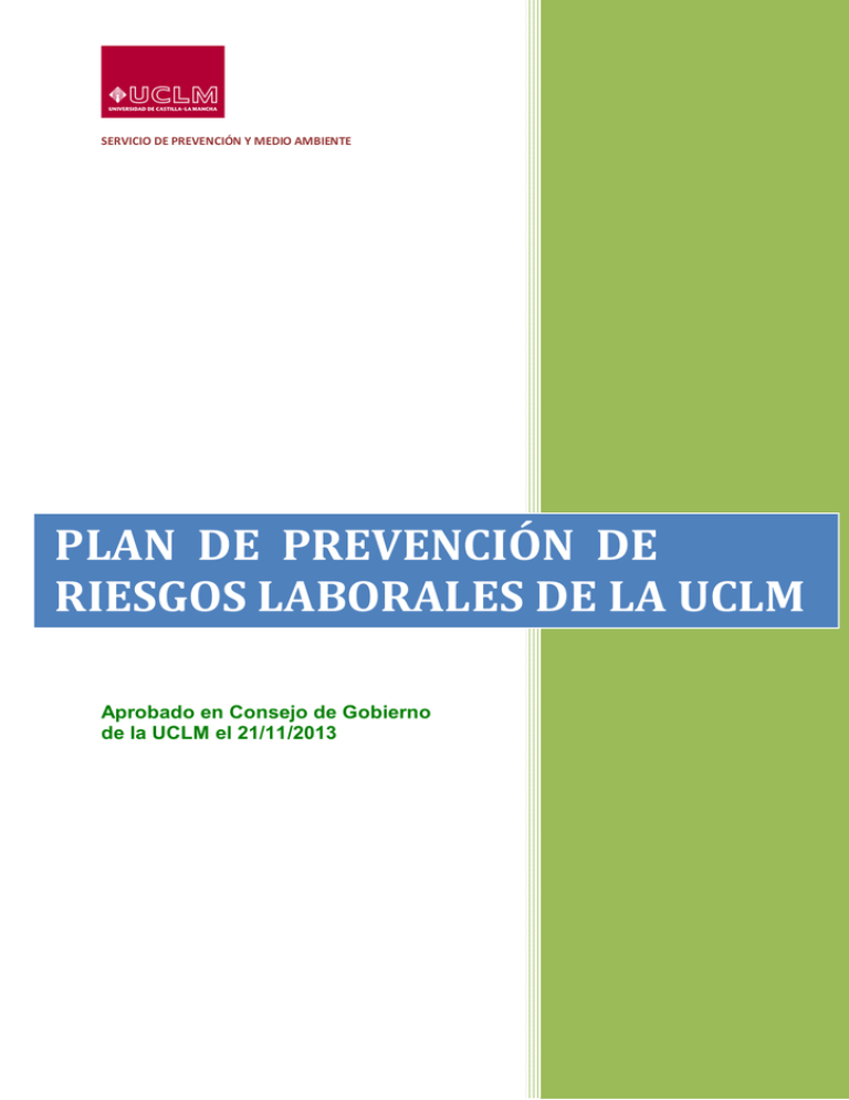 Plan De Prevenci N De Riesgos Laborales De La Uclm