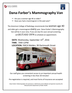 Dana-Farber`s Mammography Van