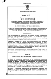 decreto 629 del 26 de marzo de 2014