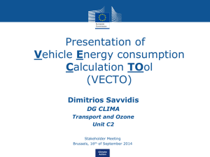 Presentation of Vehicle Energy consumption Calculation TOol