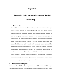Capítulo 5: Evaluación de las Variables Internas de Huichol Indian
