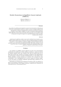 Modelo Ecuatoriano de equilibrio general aplicado (MEEGA) Pérez