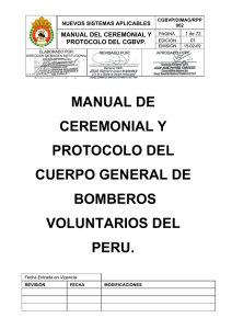ceremonial y protocolo - Cuerpo General de Bomberos Voluntarios