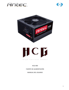 hcg-400 fuente de alimentación manual del usuario