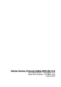 Informe Técnico: Protocolo ZigBee (IEEE 802.15.4)
