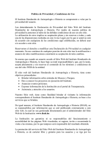 Política de Privacidad y Condiciones de Uso El Instituto Hondureño