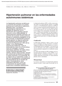Hipertensión pulmonar en las enfermedades autoinmunes sistémicas