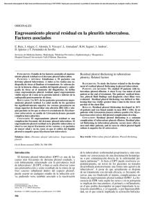 Engrosamiento pleural residual en la pleuritis tuberculosa. Factores
