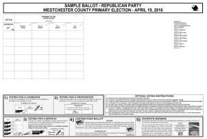 sample ballot - Town of North Castle