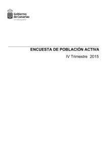 ENCUESTA DE POBLACIÓN ACTIVA IV Trimestre 2015